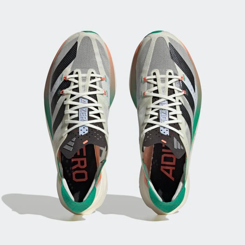 Adidas Adizero Adios Pro 3 — Branco/Preto/Fusão Coral